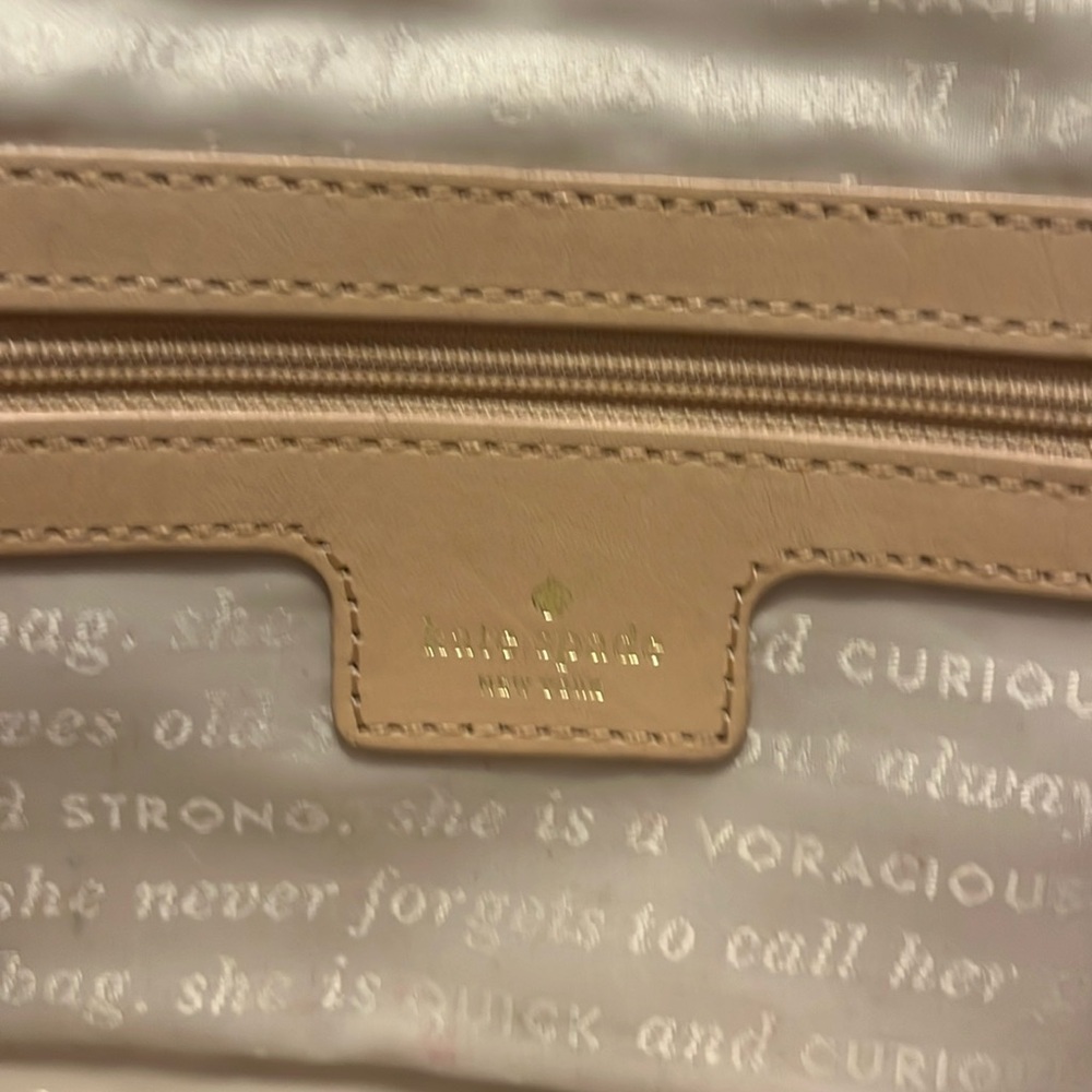 Kate Spade Metallic Gold and Tan Woven Purse - Picture 10 of 11